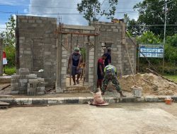 Wujudkan Kenyamanan Ibadah,Satgas Pamtas RI Malaysia Bangun Musholla 