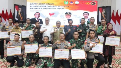 Kasdam XII/Tpr Ikuti Rapat Koordinasi Penanganan Darurat Bencana Provinsi Kalbar