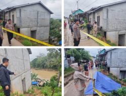 Personil Polsek Entikong Lakukan Pengecekan Tanah Longsor di Dusun Entikong Tapang