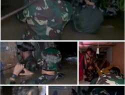 Satgas Pamtas RI-Malaysia Yonkav 12/BC Evakuasi Korban Banjir dan Longsor Di Wilayah Perbatasan. 