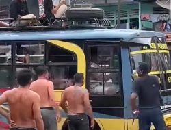 Viral,,Tiga Bang Jago di Tengah Banjir Kembayan Memalak Sopir