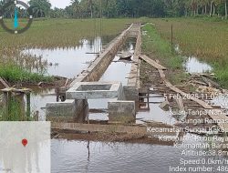 Tanpa Papan Plang Proyek P3AI di Desa Sungai Rengas di Duga Dikerjakan Asal Jadi