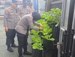 Kapolsek Pelabuhan Dwikora Happy Margowati Suyono Pimpin Panen Perdana Program Pekarangan Bergizi