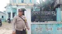 Polsek Kuala Behe Rutin Laksanakan Pam Gereja, Ciptakan Kamtibmas Kondusif