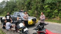 Personil Polsek Ngabang Gelar Patroli Sore Hari, Sasar Lokasi Nongkrong Anak Muda