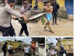 Kurvei Pembersihan Ruas Jalan di Desa Balai Karangan Pasca Banjir