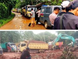 Tambang Galian C Ilegal di Kampung Cisaat Desa Kertarahayu di Gerebek Polisi, 1 Excavator dan 20 Dump Truck Diamankan 