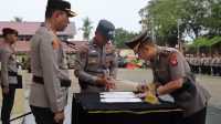Kapolresta Pontianak Pimpin Upacara Pelantikan Wakapolresta Pontianak AKBP Hendrawan, S.I.K., M.H.