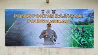 Jelang Tanam Jagung, Poktan Rajawali Polres Landak Bagun Posko diLokasi Tanam Jagung PTPN Reg.4 Ngabang