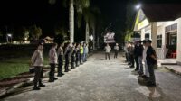 Pastikan Keamanan Malam, Iptu Rinto Pimpin Apel Kesiapan Tugas di Mapolres”