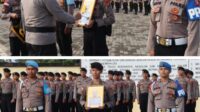 Kapolres Sambas AKBP WAHYU JATI WIBOWO S.I.K., S.H., M.H., Pimpin Upacara PTDH Polres Sambas, Komitmen Tegakkan Disiplin dan Supremasi Hukum di Internal Polri