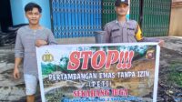 Polsek Nanga Pinoh Himbau Stop Pertambangan Emas Tanpa Ijin
