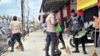 Sambut Idul Adha 1446 H, Polres Sambas Dukung Perkim-LH, BPKS Sambas dan Rutan Sambas Bergabung Gelar Aksi Bersih-Bersih Pasar