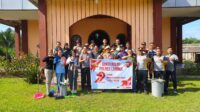 Sambut Hari Bhayangkara ke-79, Polres Landak Bersihkan Tempat Ibadah