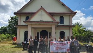 Polsek Ngabang Gelar Bakti Religi Di Gereja – Gereja Sambut Hari Bhayangkara Ke 79