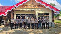 Kasiwas Polres Landak Lakukan Pengecekan Persiapan Wasrik di Polsek Sengah Temila