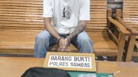 Satresnarkoba Polres Sambas Bekuk Pelaku Penyalahgunaan Narkotika Jenis Sabu di Sebuah Rumah Kost