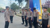 Polres Singkawang Lakukan Pengamanan Kegiatan Louncing Maskot Raden Suro dalam Rangkaian Kirab Budaya Grebeg Suro 2025