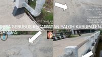 Jembatan Yang Dibangun Pada Tahun 2024 di Desa Sebubus Kecamatan Paloh Terkesan Asal Jadi