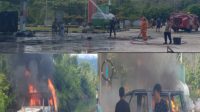 Kebakaran Mobil di SPBU Tekudak Kalis, Pemilik Alami Luka Bakar dan Kerugian Ditaksir Capai Ratusan Juta Rupiah