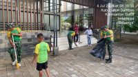 Satgas Pamtas RI-MLY Yonarhanud 1 Kostrad Pos Gabma Sajingan Gelar Karya Bakti Bersihkan Masjid