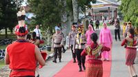 Penyambutan AKBP Devi Ariantari, S. H.,S.I.K.,sangat Meriah di Polres Landak