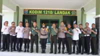Kapolres Landak yang Baru Kunjungi Mako Kodim 1210/Landak, Pererat Sinergi TNI-Polri Jaga Kamtibmas
