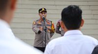 Pimpin Apel pagi Kapolresta Pontianak , tekankan Profesionalisme dan Kekompakan Personel dalam bertugas