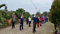 Pererat Sinergitas, Puskesmas Kembayan Gelar Senam Bersama Lintas Sektoral di Tanjung Merpati