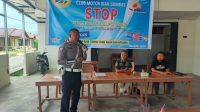 Unit Kamsel Sat Lantas Polres Sambas Sosialisasikan Safety Riding kepada Club Motor