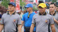 Sambut HUT RI ke-80, Kapolresta Pontianak Gelar Olahraga Bersama Masyarakat di CFD di Jalan A. Yani Mega Mall