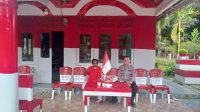 Kunjungi Rumah Merah Putih, Kanit Binmas Polsek Sengah Temila Apresiasi Semangat Nasionalisme Warga