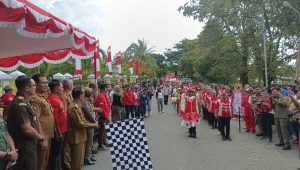 HUT RI ke-80, Bupati Sintang Lepas 1.951 Pelajar dalam Karnaval Budaya