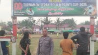 Polsek Meranti Amankan Pertandingan Sepak Bola HUT RI ke-80