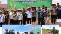 Ketua DPW Kalbar Fast Respon Indonesia Center (FRIC) Counter POLRI Hadiri Penanaman Jagung Serentak Kuartal IV di Lahan Polres Melawi