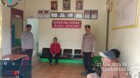 Samapta Polsek Menyuke Mengajak Warga Jaga Kamtibmas Saat Memberikan Imbauan
