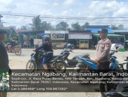 Personil Polsek Ngabang Tetap Ciptakan Situasi Kondusif Lewat Patroli Dialogis Saat Libur Panjang