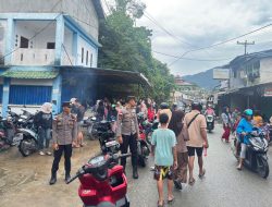 Jaga Kenyamanan Ramadhan, Polsek Entikong Amankan Pasar Ta’jil Sore Hari