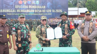 PEMBUKAAN TMMD REGTAS KE-128 TA. 2026 KODIM 1204/SANGGAU RESMI DIGELAR DI KECAMATAN KEMBAYAN  ‎
