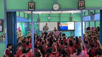 Edukasi Sejak Dini, Polisi Ajarkan Kejujuran dan Disiplin di SDN 04 Seribot