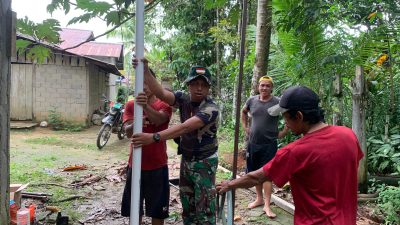 Pembuatan Sumur Bor Jadi Program Unggulan TMMD Ke-128 Kodim 1204/Sanggau di Dusun Batu Tujuh  ‎