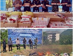 Bea Cukai Entikong dan Bea Cukai Sintete Gelar Pemusnahan Barang Yang Menjadi Milik Negara (BMMN) Hasil Penindakan Kepabeanan dan Cukai