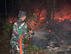 Gerak Cepat Kodim 1204/Sanggau dan tim Gabungan Padamkan Karhutla 10 Hektare di Tayan Hilir