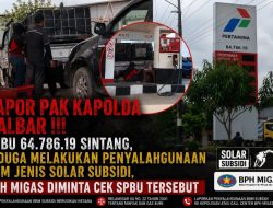 Dugaan Penyalahgunaan Solar Subsidi di SPBU 64.786.19 Sintang, BPH Migas dan Aparat Diharapkan Bertindak 