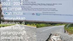 PENINGKATAN JALAN NASIONAL TIONG KERANJI  APBN. 2023. DI KLAIM, KURANG MEMILIKI MUTU DAN KUALITAS, DIMINTA PENINJAUAN ULANG