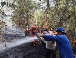Kapolres Sanggau Turun Langsung Padamkan Karhutla di Segole, Api Berhasil Dikendalikan