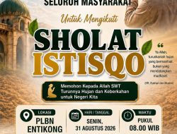 Polsek Entikong Ajak Masyarakat Ikuti Sholat Istisqa di PLBN Entikong