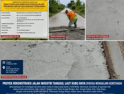 Belum Rampung, Jalan Industri Tanggul Laut Kubu Raya Mulai Retak, Rp395,5 Juta Jadi Sorotan