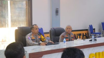 Kapolres Sintang Terima Tim Satgas Edukasi Karhutla Lemdiklat Polri.