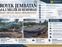 PROYEK JEMBATAN Rp14,5 MILIAR DI MEMPAWAH DISOROT: SUDAH 5 BULAN, MANA PROGRESNYA?